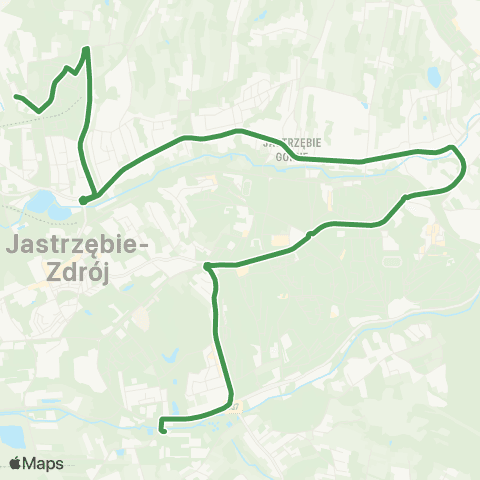 MZK Jastrzębie-Zdrój Chlebowa Pętla - Piłsudskiego - KWK Jas-Mos map