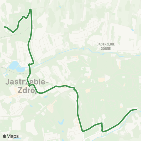 MZK Jastrzębie-Zdrój Arki Bożka - Cieszyńska - KWK Jas-Mos map