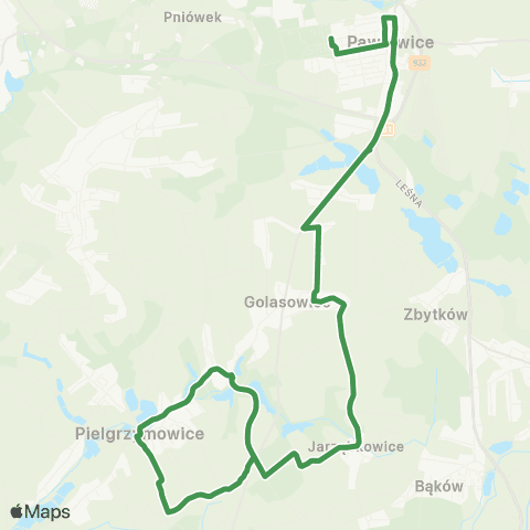 MZK Jastrzębie-Zdrój Pawłowice Centrum - Golasowice map
