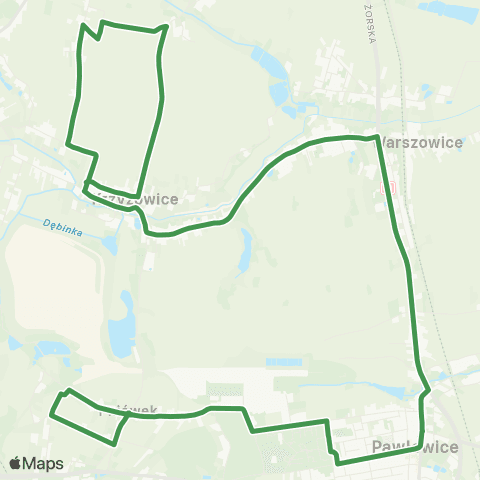 MZK Jastrzębie-Zdrój Pawłowice Centrum - Krzyżowice map