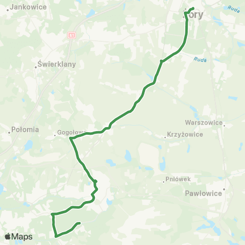 MZK Jastrzębie-Zdrój Arki Bożka - Żory Centrum Przesiadkowe map