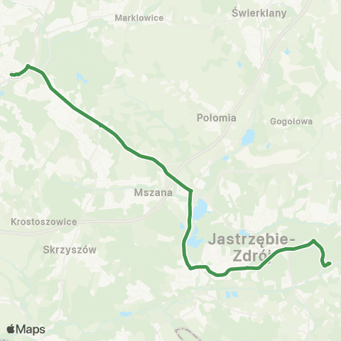 MZK Jastrzębie-Zdrój Arki Bożka - Wodzisław Śląski D.A. map