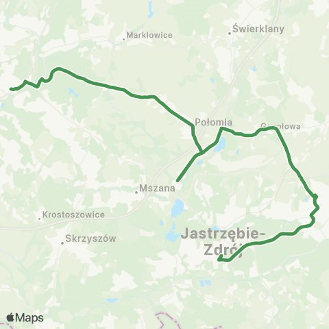 MZK Jastrzębie-Zdrój Arki Bożka - KWK Zofiówka - Wodzisław Śląski D.A. map