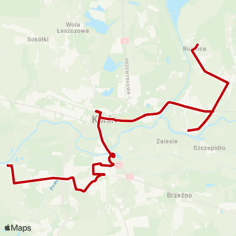 MZK Konin Grójec — Rumin Działki map