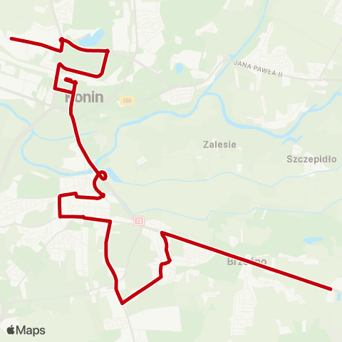 MZK Konin Leszczynowa — Zakładowa map