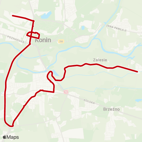 MZK Konin Szczepidło — Dworzec PKP map