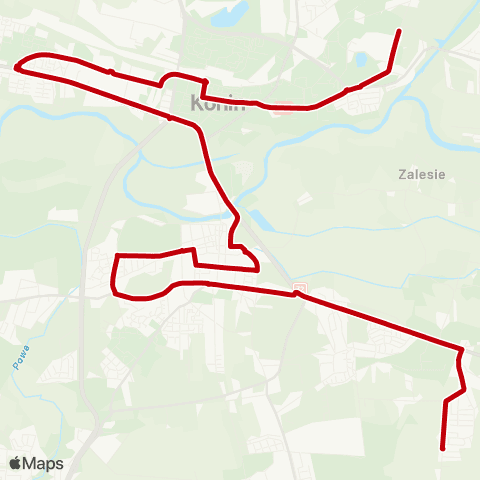 MZK Konin Cmentarz Komunalny — Brzeźno map