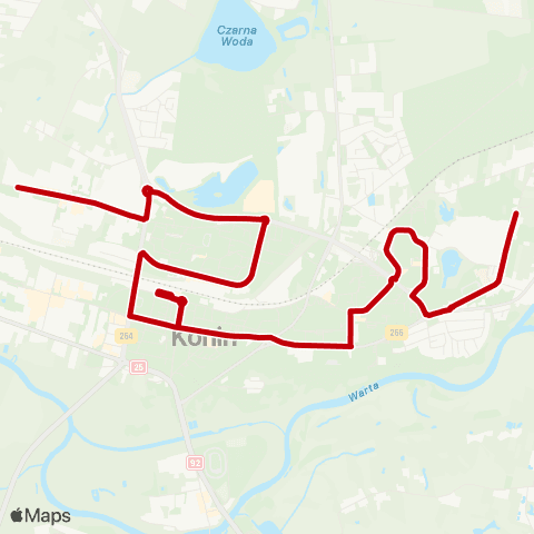 MZK Konin Cmentarz Komunalny — Zakładowa map