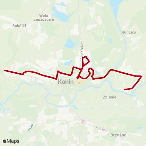 MZK Konin Poznańska — Grójec map