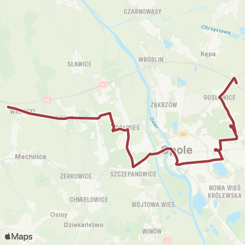 MZK Opole Żytnia - Pętla — Technologiczna - Centrum Handlowe map