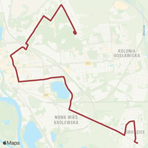 MZK Opole Grudzice - Pętla — Pużaka - Pętla map