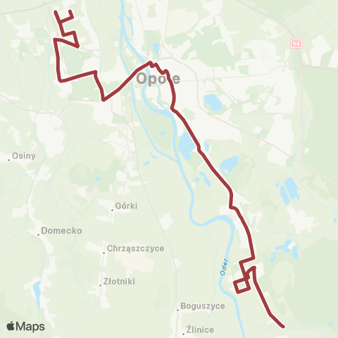 MZK Opole Grotowice - Pętla — Technologiczna - Centrum Handlowe map