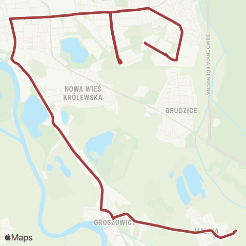 MZK Opole Wschodnia - Pętla — Malina - Pętla map