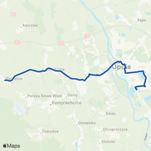 MZK Opole Wawelno - Pętla — Al. Przyjaźni - Pętla map