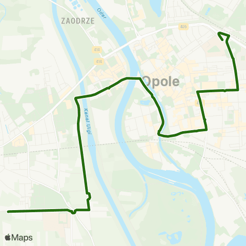MZK Opole Stawowa - Pętla — Dworzec Wschodni - Uniwersytet map