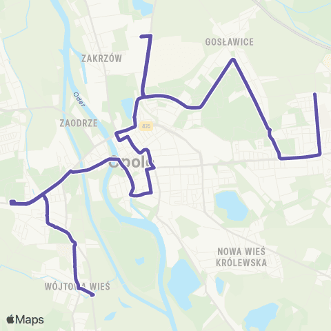 MZK Opole Dambonia - Pętla — Witosa - Wygonowa map