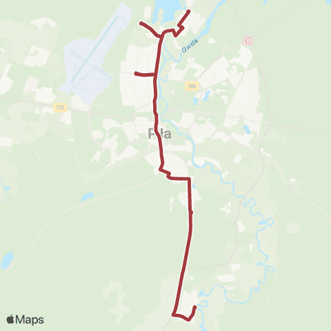 MZK Piła Zbrojna / Pętla  — Os. Motylewo / Pętla map