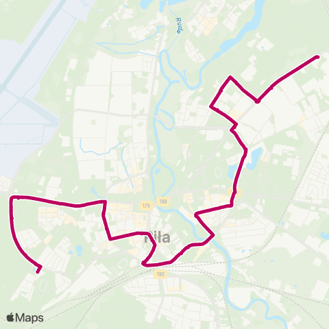 MZK Piła Al. Powst. Wlkp. / Pętla  — Żeromskiego / Pl. Inwalidów map