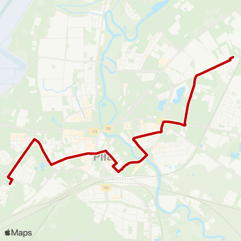 MZK Piła Kossaka / Pętla  — Żeromskiego / Pl. Inwalidów map