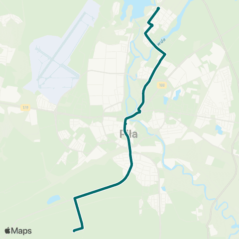 MZK Piła Rydygiera / Szpital  — Zbrojna / Pętla map