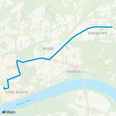 MZK Toruń Aleja Solidarności-Bukowa map