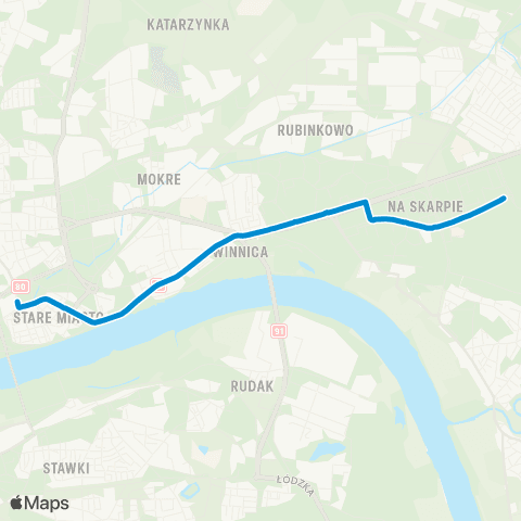 MZK Toruń Olimpijska P&R - Aleja Solidarności map