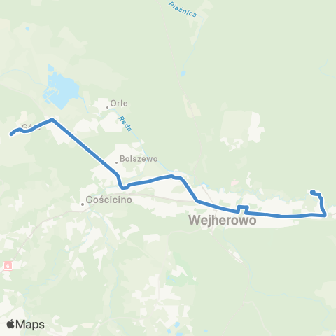 MZK Wejherowo Wejherowo Os. Fenikowskiego — Bolszewo Leśna - Szkoła map