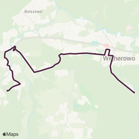 MZK Wejherowo Wejherowo Cegielnia — Gościcino PKP map