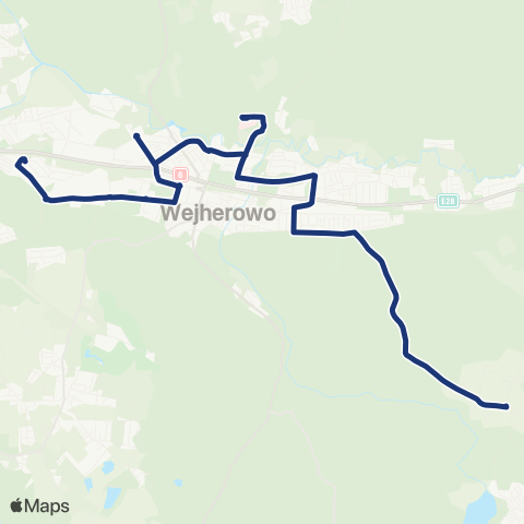 MZK Wejherowo Wejherowo Krofeya — Gniewowo Spacerowa map