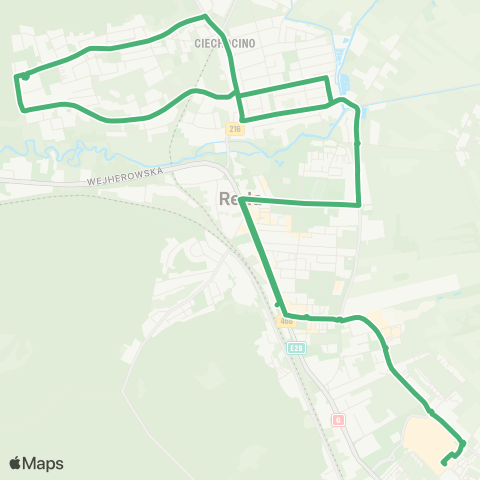 MZK Wejherowo Rumia C.H. „Port Rumia” — Rumia C.H. „Port Rumia” map