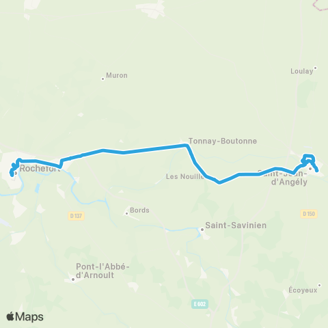 Nouvelle-Aquitaine Cars 17 Rochefort - Saint-Jean-d'Angély map