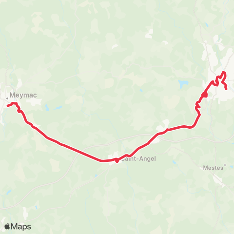 Nouvelle-Aquitaine Cars 19 Meymac - Ussel map