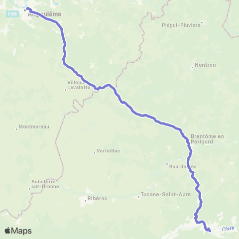 Nouvelle-Aquitaine Cars 24 Périgueux-Angoulême map