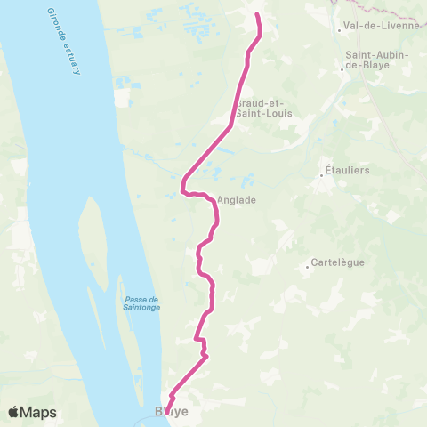 Nouvelle-Aquitaine Cars 33 Blaye - St Ciers sur Gironde map