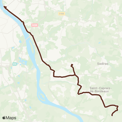 Nouvelle-Aquitaine Cars 33 Bordeaux Quai Deschamps - Tabanac map