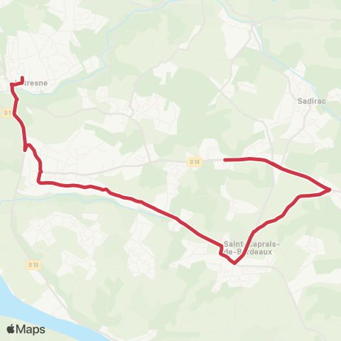 Nouvelle-Aquitaine Cars 33 Collège de Latresne map