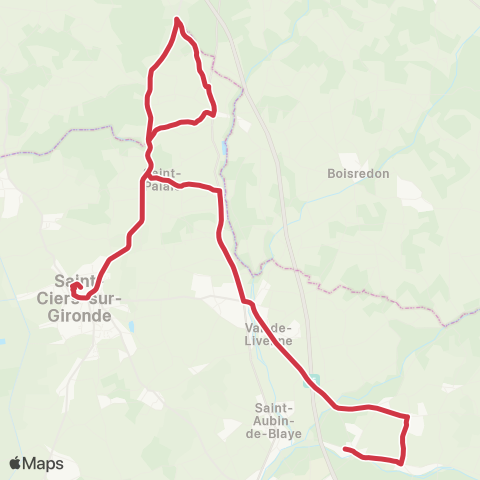 Nouvelle-Aquitaine Cars 33 Collège de St Ciers sur Gironde map