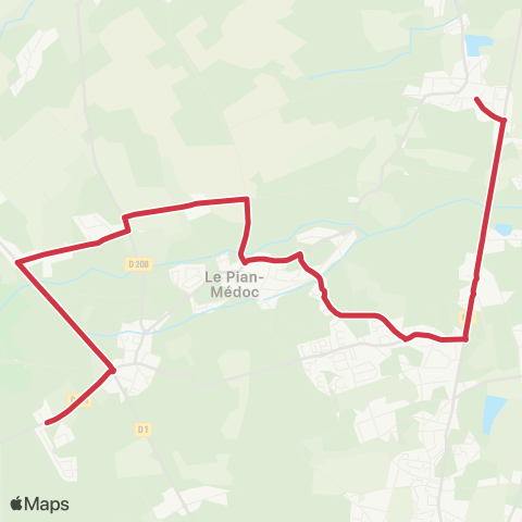 Nouvelle-Aquitaine Cars 33 Collège le Pian Medoc map