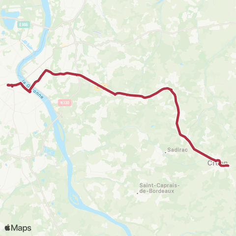 Nouvelle-Aquitaine Cars 33 Express Creon - Bordeaux map