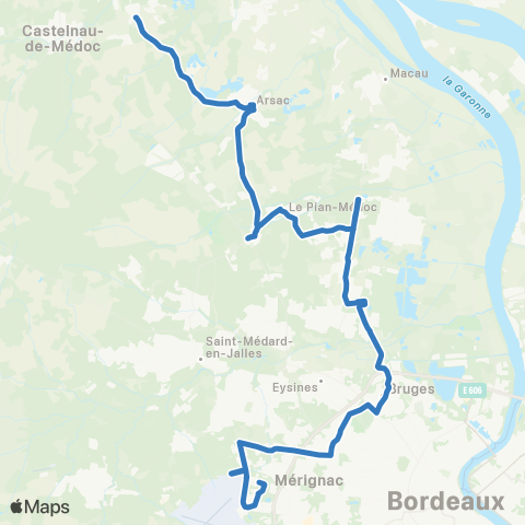 Nouvelle-Aquitaine Cars 33 Merignac - Avensan map