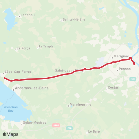 Nouvelle-Aquitaine Cars 33 Express Ares Lege - Bordeaux map