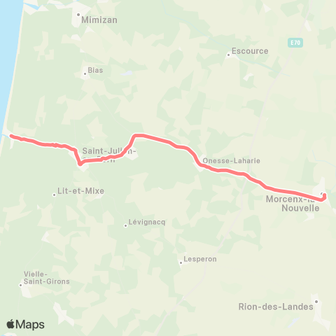 Nouvelle-Aquitaine Cars 40 Contis - Morcenx map