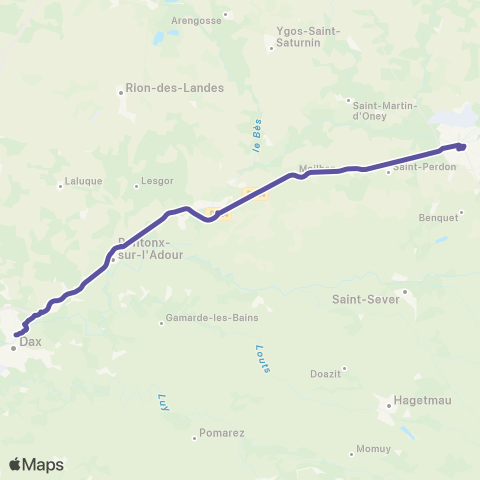 Nouvelle-Aquitaine Cars 40 Dax - Mont de Marsan map