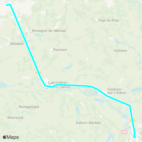 Nouvelle-Aquitaine Cars 40 Mont de Marsan - Aire sur l Adour map
