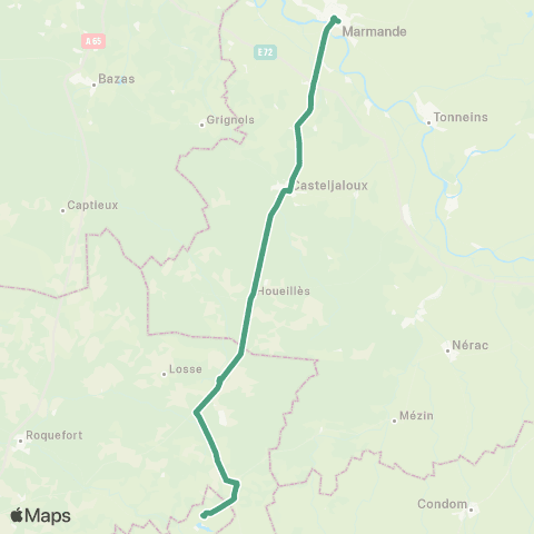 Nouvelle-Aquitaine Cars 47 Marmande - Barbotan map