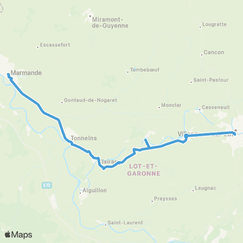 Nouvelle-Aquitaine Cars 47 Villeneuve sur Lot - Marmande map