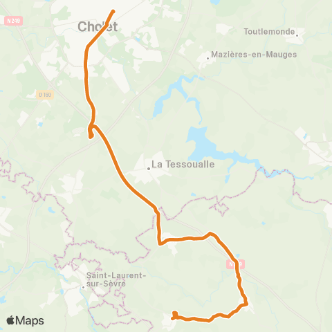 Nouvelle-Aquitaine Cars Scolaires 79/86 Cholet map