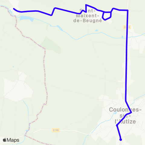 Nouvelle-Aquitaine Cars Scolaires 79/86 Coulonges sur l'Autize map