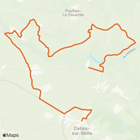 Nouvelle-Aquitaine Cars Scolaires 79/86 Celles sur Belle map