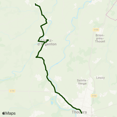 Nouvelle-Aquitaine Cars 79 Bouillé Loretz Thouars map